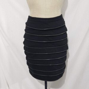 Aryn K Anthropologie Black Ruffle accent Skirt